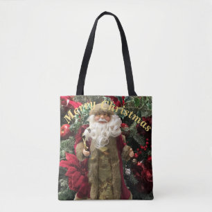 Jolly gammaldags Santa Tygkasse