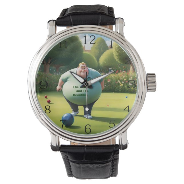Jolly Gräsmatta Bowlareare Man Armbandsur (Framsida)
