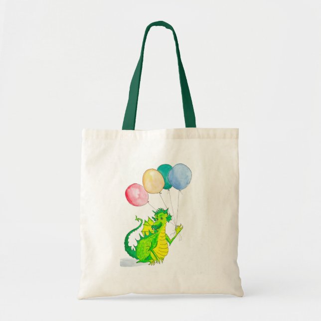 Jolly Grönt Dragon Kids Bag Tygkasse (Framsidan)