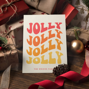 Jolly Groovy Vågigt färgfull jul Julkort