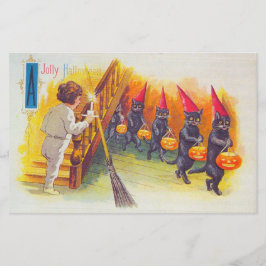 Jolly Halloween (Svarta katter) Brevpapper