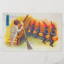 Jolly Halloween (Svarta katter) Brevpapper