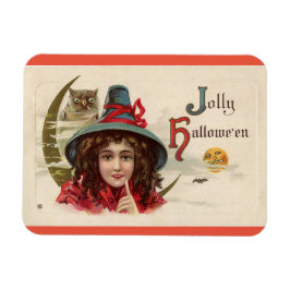 Jolly Halloween Witch Magnet