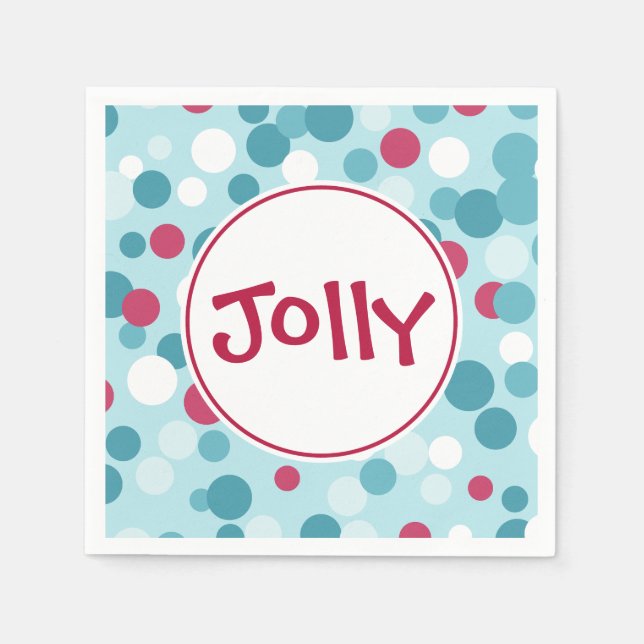 Jolly Helgdag Napkins Pappersservett (Framsidan)