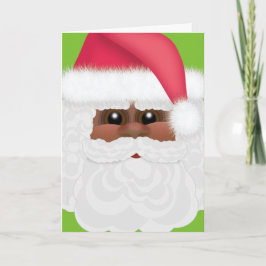 Jolly helgdagsvart eller afrikansk amerikan Santa Helgkort