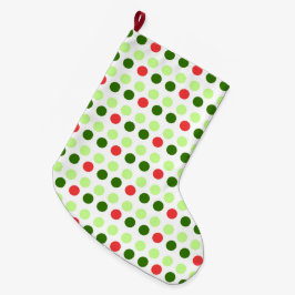 Jolly Holiday Polka Dots Stor Julstrumpa