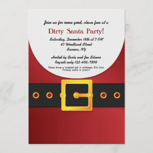 Jolly inbjudan för party för Santa gåvautbyte
