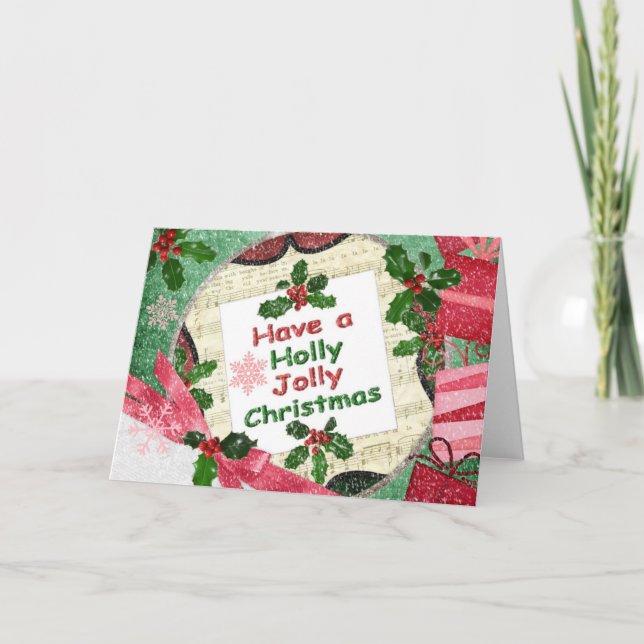 jolly järnek helgkort (Framsida)