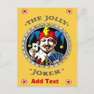Jolly Jester Card, lägg till text Helg Vykort