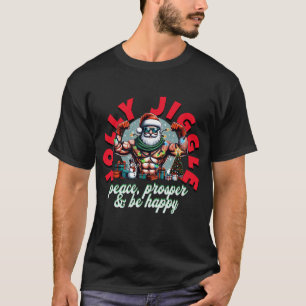 Jolly Jiggle Fit Santa Graphic T-Shirt