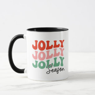 Jolly Jolly Season Retro Helgdag Typography Mugg