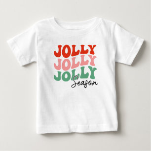 Jolly Jolly Season Retro Helgdag Typography T Shirt