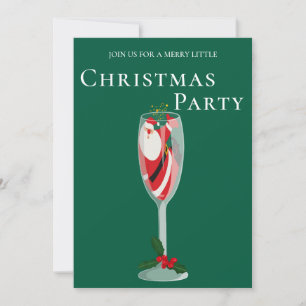 Jolly jul Cheers med julchampagne Inbjudningar
