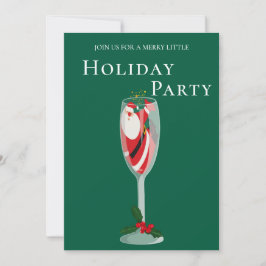 Jolly jul Cheers Santa champagne Helgdag Inbjudningar