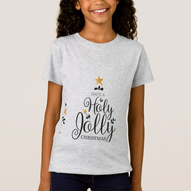 Jolly jul för järnek t shirt (Framsida)
