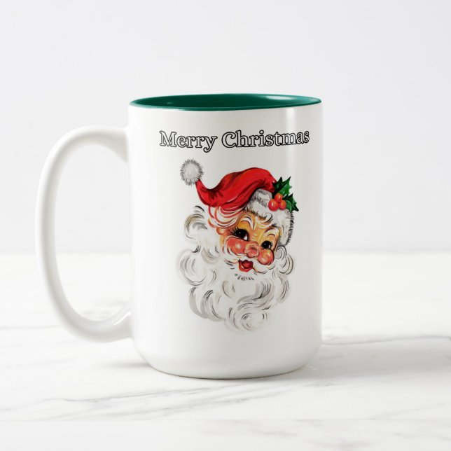 Jolly jul Santa Two-Tone Mugg (Vänster)