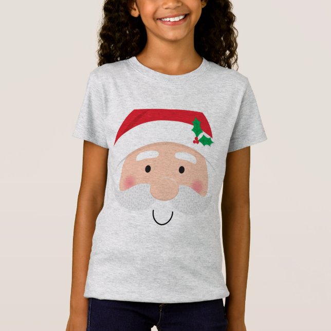Jolly Jultomten Ansikte T Shirt (Framsida)