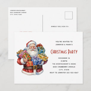 Jolly Jultomten Classic-jul Inbjudan Vykort