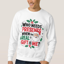 Jolly Jultomten ger Festive Cheer till alla Lång Ärmad Tröja