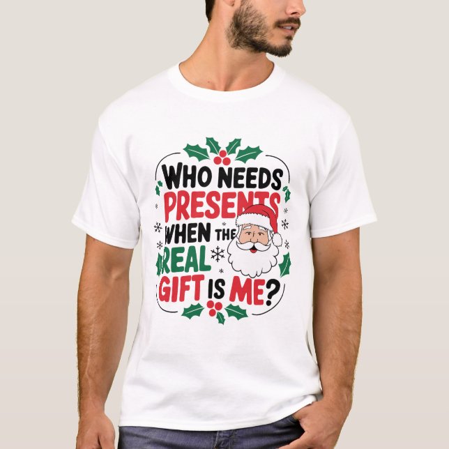 Jolly Jultomten ger Festive Cheer till alla T Shirt (Framsida)