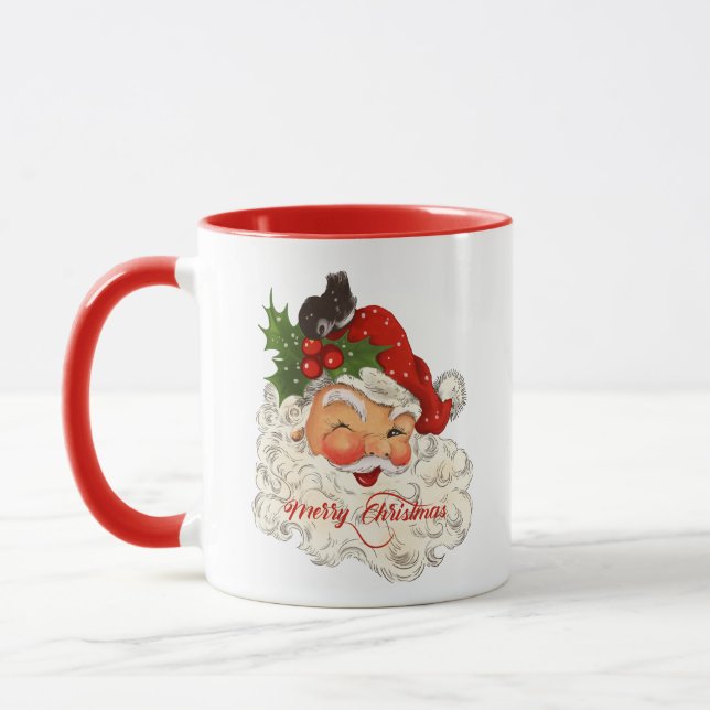 Jolly Jultomten God jul personlig Mugg (Vänster)