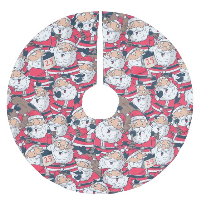 Jolly Jultomten Julgransmatta Borstad Polyester (Framsidan)