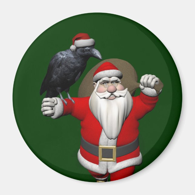 Jolly Jultomten Kärlek Black Ravens Magnet (Framsidan)