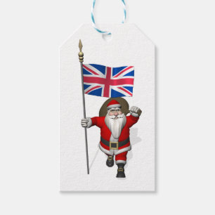 Jolly jultomten med flagga av UKEN Presentetikett