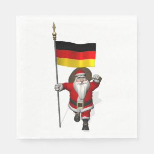 Jolly Jultomten med Flagga Tyskland Pappersservett