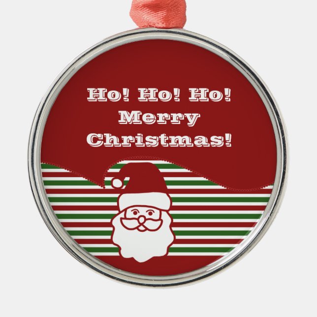 Jolly Jultomten Premium Round Ornament (Framsidan)