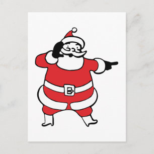 Jolly Jultomten ringer renar på jul Helg Vykort