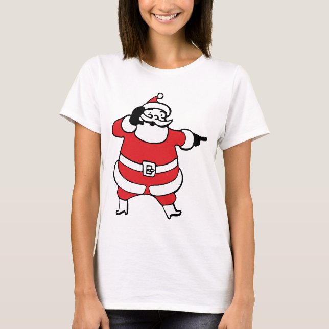 Jolly Jultomten ringer renar på jul Tee Shirt (Framsida)