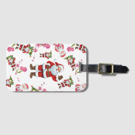 Jolly Jultomten & Rosa Blommigt jul Bagagebricka