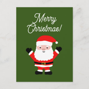 Jolly Jultomten tecknad julkort Helg Vykort