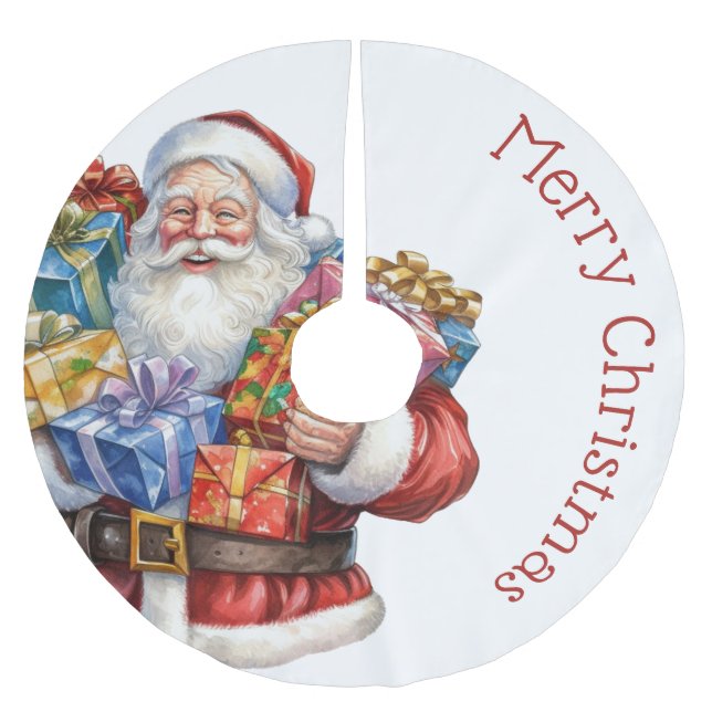 Jolly Jultomten Traditionell jul Julgransmatta Borstad Polyester (Framsidan)