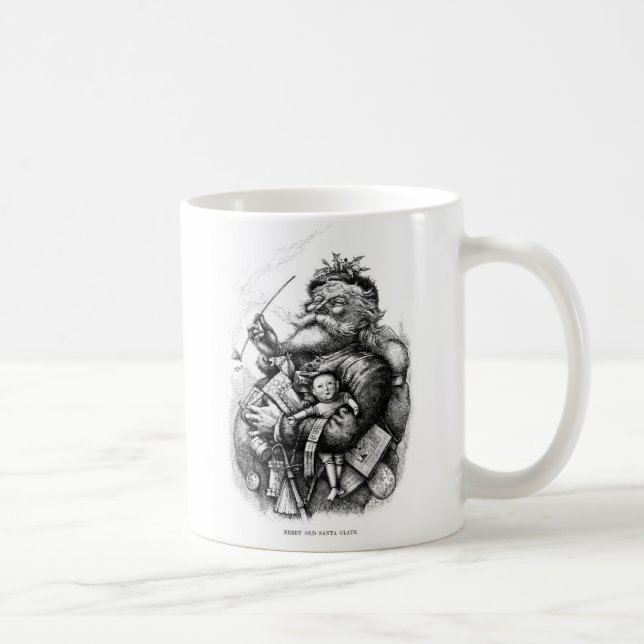 Jolly jultomten vid den Thomas Nast muggen no.2 Kaffemugg (Höger)