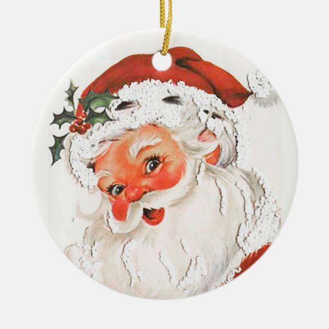 Jolly Jultomten Vintage Ornament (Framsidan)