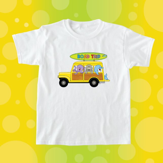 Jolly Kins Surfing Woody Road Resa T Shirt (Skapare uppladdad)