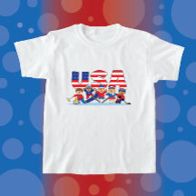 Jolly Kins USA Winter Sports T-Shirt