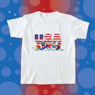Jolly Kins USA Winter Sports T-Shirt