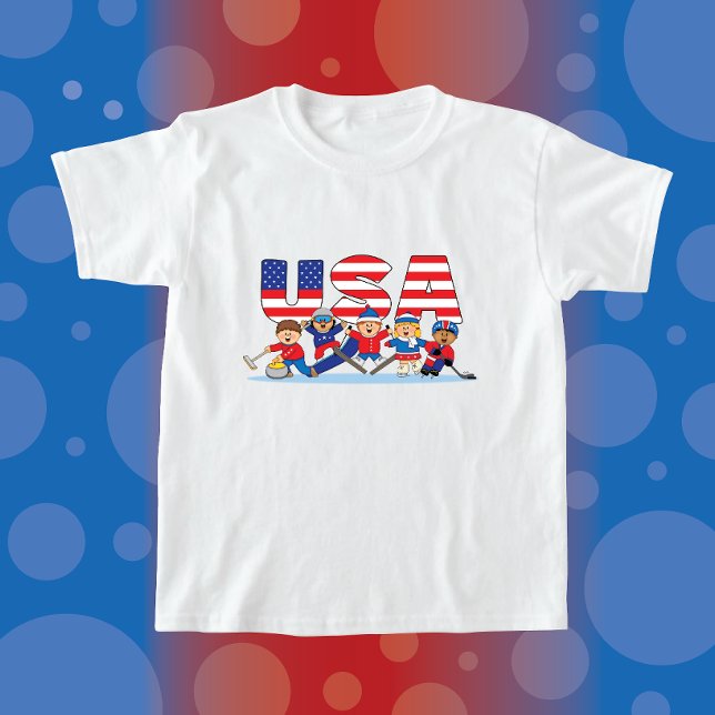 Jolly Kins USA Winter Sports T-Shirt (Skapare uppladdad)