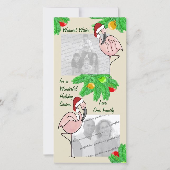 Jolly kort för Flamingos/fotohälsning (Framsida)