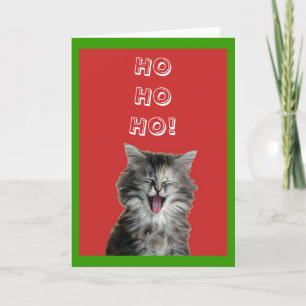 Jolly kort för julkattungehälsning