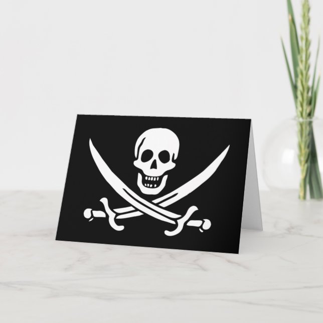 Jolly kort för Roger piratflagga (Framsida)