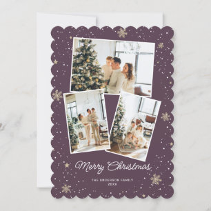 Jolly Lila Photo Collage God jul Card Julkort