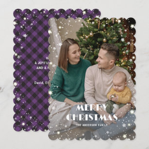 Jolly Lila Play Starry Photo God jul Julkort