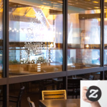 Jolly Lycklig Cheery God jul Träd Window Cli