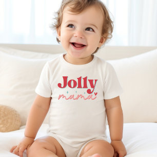 Jolly Mamma Heart Retro jul T Shirt