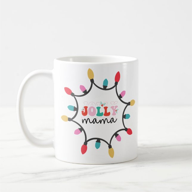 Jolly mamma- jul lätt kaffe mugg (Vänster)