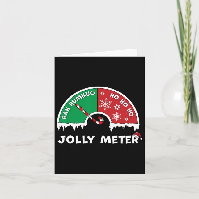 Jolly Meter Bah Humbug till Ho Ho Ho Anti-jul Kort (Framsida)